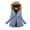 Light Blue, variant on Bmisegm Winter Coats for Women Plus Size Quilted Down Warm Thicken Hooded Jacket Pocket Zip Padded Outwear Winter Coats for Women Green XXL