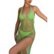 thumbnail image 4 of VISgogo Vestido de playa para mujer, cuello halter, espalda abierta, sin mangas, para bikini/traje de baño VISgogo moda, 4 of 9