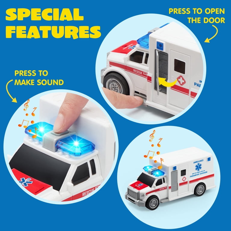 Joyfy Emergency Vehicle Playset, 4-Pack photo 4