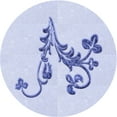 thumbnail image 1 of Ahgly Company Indoor Square Patterned Lavender Blue Area Rugs, 3' Square, 1 of 6