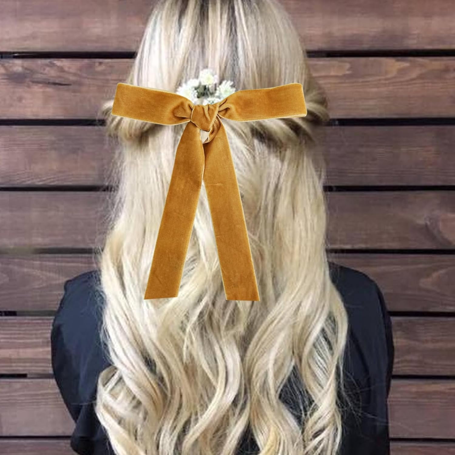 NANAHuang Khaki Gold Velvet Ribbon 3/8 Inch x 25yds, Vintage Velvet Ribbons, for Wreath Decoration Handmade Craft Ornaments Gift Wrapping & Bow Making, Valentine's Day Bouquet Packaging