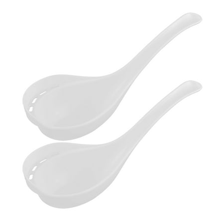 

Plastic Curved Grip Home Restaurant Kitchen Soup Ladle Spoon 2 Pcs