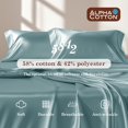 thumbnail image 3 of Hyde Lane 900 Thread Count Cotton Rich Queen Sheet Set - Soft, Durable Alpha Cotton®, Sateen Weave, Deep Pocket 16 Inches, Ultra-Comfort Bedding Set (Queen, Aqua Blue), 3 of 13
