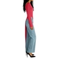thumbnail image 4 of THDHVS Long Sleeve Dress for Women,Womens Dresses,Solid Color Long Sleeve T Shirt Dress with Asymmetric Hem for Yoga or Casual Red, 4 of 6