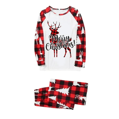 

GWAABD Matching Pajamas Sets Women Mom Set Family Clothes Matching Beautiful Prints Long Sleeve Tops Pants Set