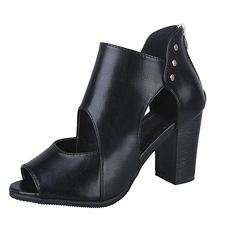 

Female Fish Mouth Single Shoes Female Summer Sandals For Women Platform 40 Black