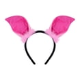 thumbnail image 1 of Diadema con orejas de cerdo, un accesorio adorable con orejas de animal, ideal para espectáculos o fiestas de disfraces. Rosa, 1 of 9