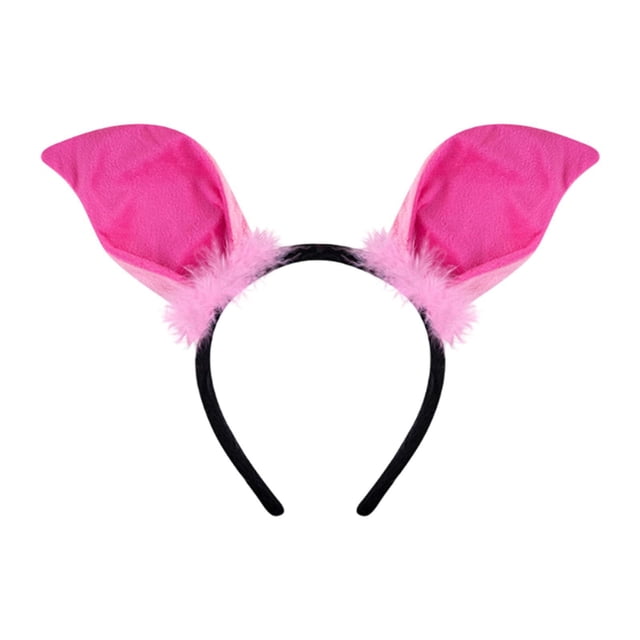 Diadema con orejas de cerdo, un accesorio adorable con orejas de animal, ideal para espectáculos o fiestas de disfraces. Rosa