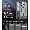 thumbnail image 2 of Funda con Soporte Magnético invisible, Delgada Translúcida Mate, para iPhone 15 Pro Max 6.7", Gris, 2 of 6