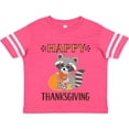 thumbnail image 3 of Inktastic Happy Thanksgiving Holiday Raccoon Boys or Girls Toddler T-Shirt, 3 of 5