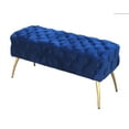 thumbnail image 3 of Hi-Line Gift Ltd. Button-Tufted Velvet Bench, 3 of 6