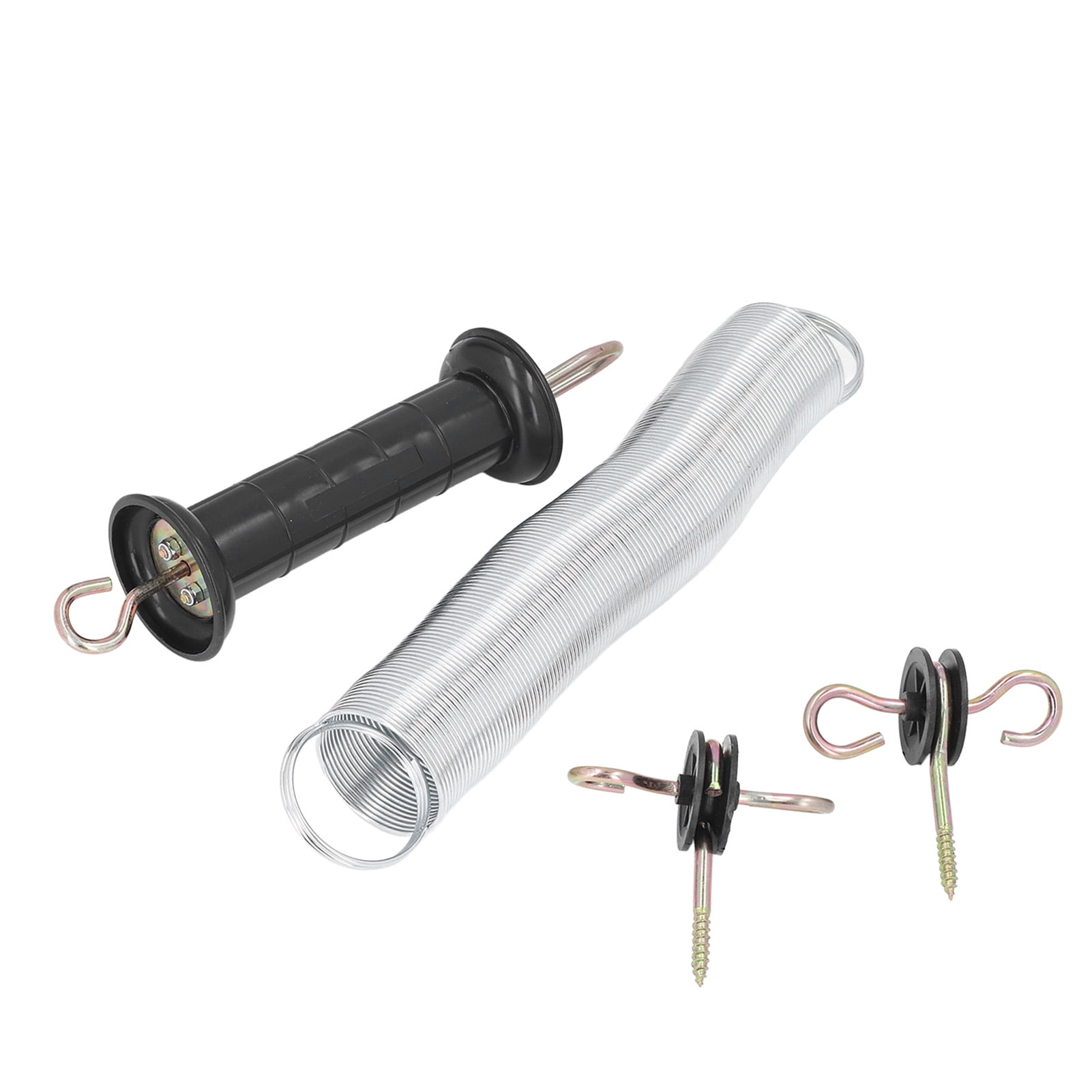Gupbes Iron Electric Fence Gate Kit,Electric Fence Gate Kit PP Iron 5 Meters Animal Spring Door Accessory With Handle Insulated Nail For Livestock,Electric Fence Spring Door Set For Livestock