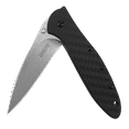 thumbnail image 2 of Kershaw Leek Carbon Fiber Pocket Knife (1660CF), 3 Inch Blade with Stainless Steel Handle, Best Buy from Outdoor Gear Lab Includes Frame Lock, SpeedSafe Assisted Opening and Reversible Pocket Clip, 2 of 2