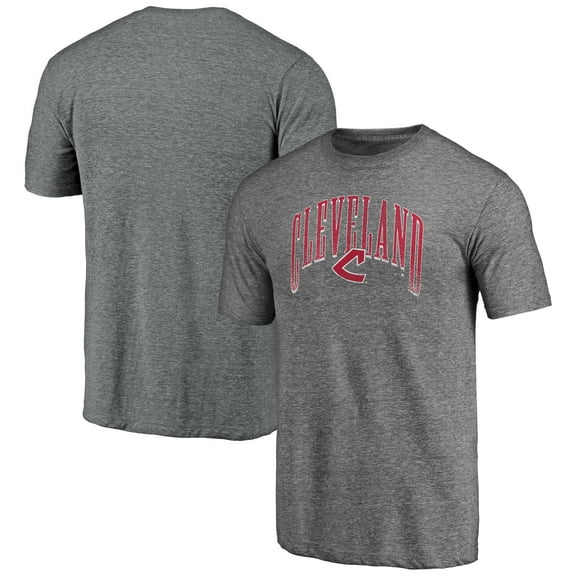Men's Heather Gray Cleveland Guardians Line Corps Tri-Blend T-Shirt