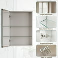 thumbnail image 4 of Easy4Home 24"x20" Bathroom Medicine Cabinet with Mirror, Surface Mount Mirror Cabinet with Adjustable Shelves, 4 of 6