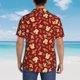thumbnail image 4 of Balery Golden Squirrels Holiday Camisas hawaianas de manga corta para hombre, camisas playeras de corte holgado, camisas de vacaciones con botones,Large, 4 of 7