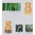 thumbnail image 3 of 2 cepillos de bambú para platos, cepillo ecológico para platos, cepillo de limpieza de hongos para fregadero de cocina, baño, cepillo para platos doméstico con cerdas duras y suaves, 3 of 5