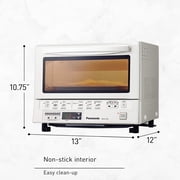 Panasonic FlashXpress 1300 W 4-Slice Countertop Toaster Oven, NB-G110PW