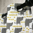 thumbnail image 4 of Ambesonne Dog Grommet Curtain, Sketch Style Canine Pattern, 50" x 63", Grey Marigold White, 4 of 6