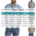 thumbnail image 3 of pstuiky mangas largas para hombre, Camiseta lisa de manga larga con cuello vuelto para hombre, blusa informal, elegante, cómoda, con bolsillos y botones top de hombre m, 3 of 6