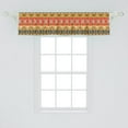 thumbnail image 2 of Ambesonne Abstract Window Valance, Geometric Bohemian Motifs, 42" x 12", Seafoam Orange Indigo, 2 of 3