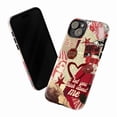 thumbnail image 3 of Red Collage Aesthetic Phone Case, Retro Love Quote Art iPhone Cover, Vintage Romantic Artistic Protective Case for iPhone 17 16 15 14 13 12 11 Pro Plus Mini, 3 of 6