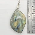 thumbnail image 4 of Labradorite Sterling Silver Drop Pendant | 1 7/8" Long | Blue Rainbow |, 4 of 9
