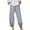 Gray, variant on Super Weeks! ChaoHeng Womens Pants Women Fashion Splicing Together Leisure Time Cotton and Linen Elastic Waist Pocket Pants