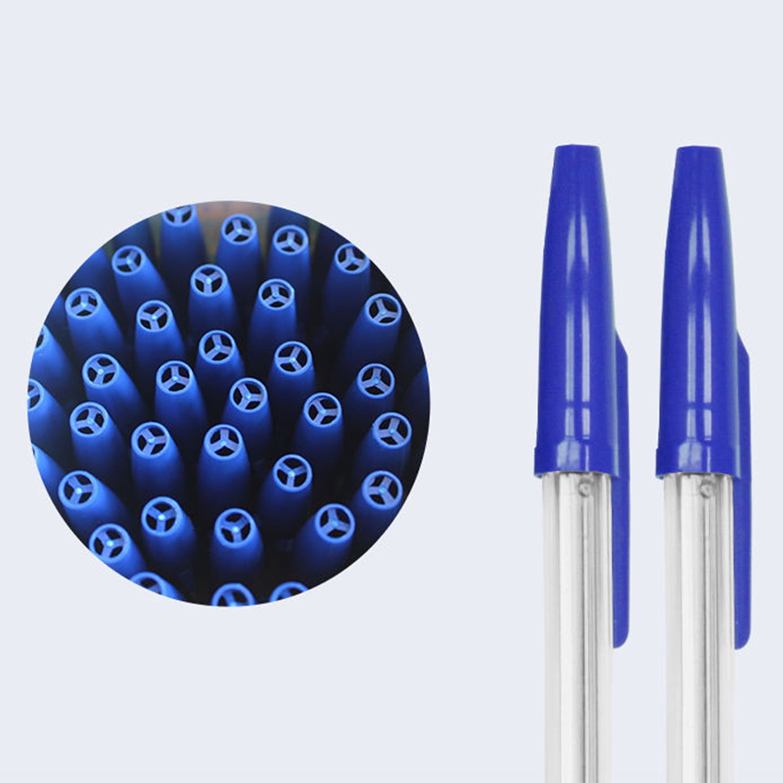 Ballpoint Pen 12/24/50/100Pcs Office Point Pen with Refills, Blue/Black/Redness Inks, Writing Pen