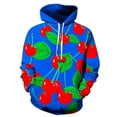 thumbnail image 2 of Nueva sudadera con capucha divertida con estampado de cerezas, moda de otoño, ropa deportiva con patrón de frutas, diseño informal y holgado, sudadera con capucha de calle para hombre 2024, 2 of 4