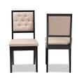 thumbnail image 2 of Baxton Studio Gideon Sand and Dark Brown Finished Wood 2-Piece Dining Chair Set, 2 of 6