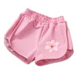 thumbnail image 3 of Girls Cute Printed Sweat Shorts, Elastic High Waist Curved Split Hem Loose Fit Summer Casual Bottoms, Breathable Kids Play Shorts for Daily Wear(Pink2,11-12 Years), 3 of 3