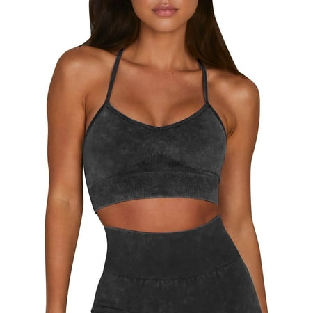 

Sports Bras for Women Solid Color Sleeveless Vest Yoga Workout Tops
