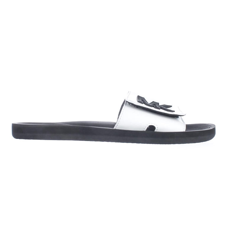 Womens MICHAEL Michael Kors MK Slide Casual Sandals - Optic  display picture 3