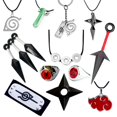 thumbnail image 2 of Collar de figuras de acción de Anime Naruto para niños, anillo, accesorios de Cosplay, Uzumaki, Zumaki, Shuriken, Kakashi, joyería, regalo de juguete, 2 of 5