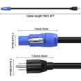 thumbnail image 2 of Cable de alimentación XMSJSIY NEMA 5-15P a PowerCON 20A, 3 pines, 1 m, 2 of 6