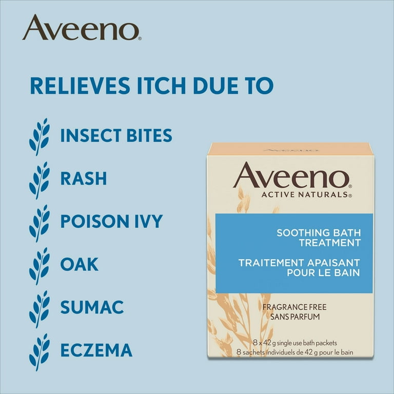Aveeno Soothing Bath Soak for Eczema, Natural Colloidal Oatmeal, 8 Ct.