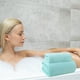 thumbnail image 5 of Juego de toallas de baño de lino suave | 1 toalla de baño y 1 toallita | Toallas de secado rápido y alta absorción para adultos | Baño, gimnasio y playa, 5 of 6