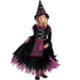 thumbnail image 2 of Vestido de bruja negra Rongrui para Halloween, diseño de rayas de estilo terror para niños y adultos., 2 of 4