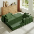 thumbnail image 5 of 5-in-1 Folding Convertible Sofa Bed 78.7" Boneless Couch with Fixed-Shape Frame Corduroy Loveseat Sleeper with Pull Out Bed, Floor Sofa Modular Futon Couch for Living Room Bedroom Lounge, 5 of 10