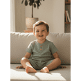 thumbnail image 5 of BemeyourBBs Infant Baby Boys Girls Summer Clothes Toddler Baby Boy Girl Summer 2 Pieces Outfit Waffled Solid Color Short Sleeve Button Shirt Tops with Pockets Shorts Set, 5 of 9