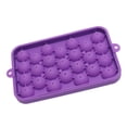 thumbnail image 2 of 25 Grid Ice Cube Tray Easy Release Silicone Ice Ball Maker Mold Mini Round Ice Sphere Tray with Lid Purple, 2 of 5
