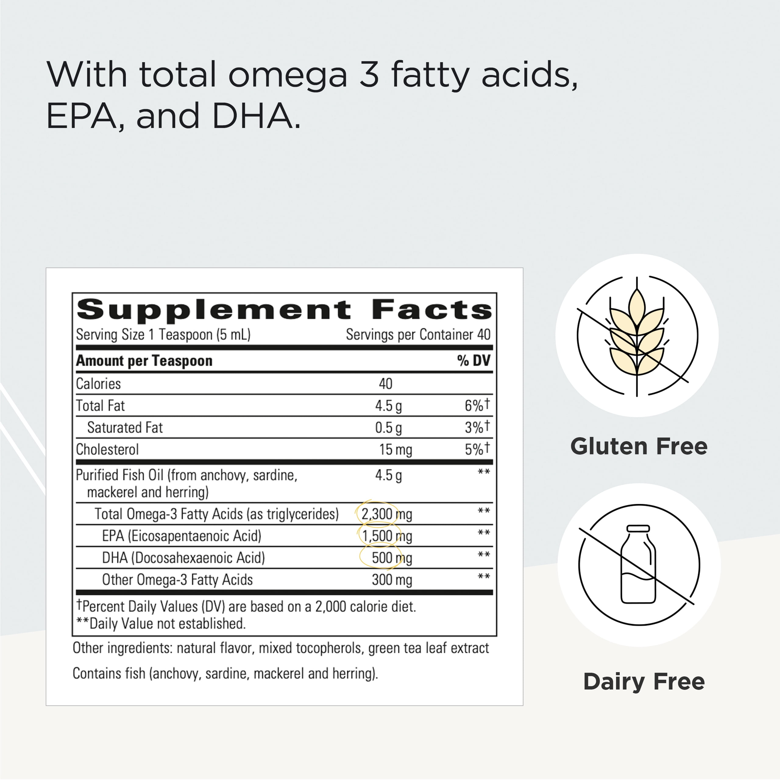 Integrative Therapeutics Pure Omega Liquid, Lemon Flavored, 6.8 fl oz (40 Servings)