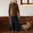 thumbnail image 4 of Lopecy-Sta Children's Sweater Knit Pullover Turtleneck Thick Sweater Solid Color Casual Long Sleeve Loose Warm Base, 4 of 4