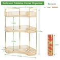 Garmic 3Tier Bathroom Corner Countertop Organizer Makeup Organizer