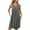 Gray, variant on gakvbuo Summer Tank Dress for Women Women Nightgown With Pockets Sleep Shirts Sleeveless Sleepwear Pleated Front Nightshirt Round Neck Nightdress
