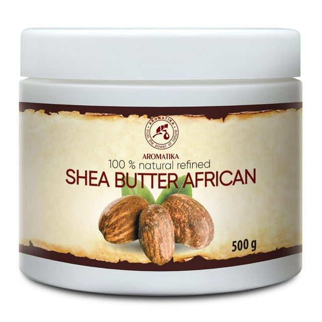 Aromatika Manteca de Karité Refinada 17.5 Oz (500G) - Ghana - Manteca de Karité 100% Natural y Pura para el Cuidado del Cuerpo - Cabello - Cara - Mantequilla Corporal - Butyrospermum Parkii