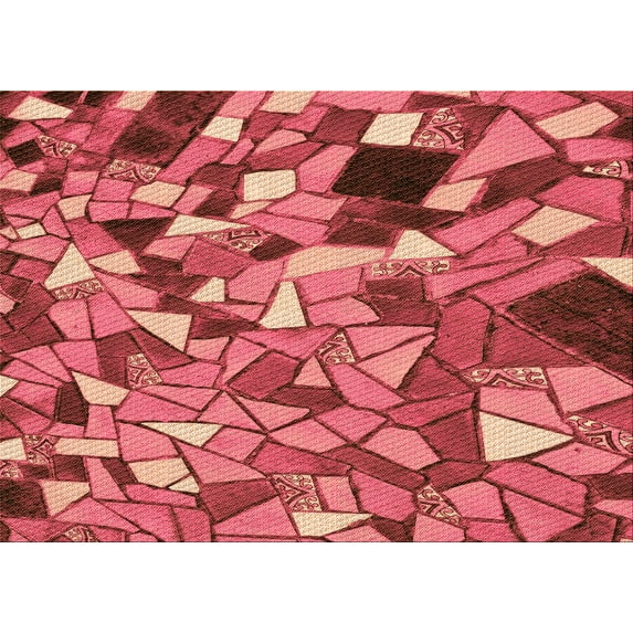 Ahgly Company Indoor Rectangle Patterned Bean Red Area Rugs, 5' x 7'