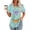 Sky Blue, variant on Viikei Women Tops Summer T-Shirts Short Sleeve,Blouse for Women Plus Size,Ladies' Casual Short Sleeved Loose Round Neck Printed Top Blue S