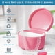 thumbnail image 2 of Juego de retenedores en forma de D (rosa, excluyendo dentaduras postizas), caja para dentaduras postizas con cesta de filtro, utilizado para limpiar dentaduras postizas, correctores invisibles y prote, 2 of 5